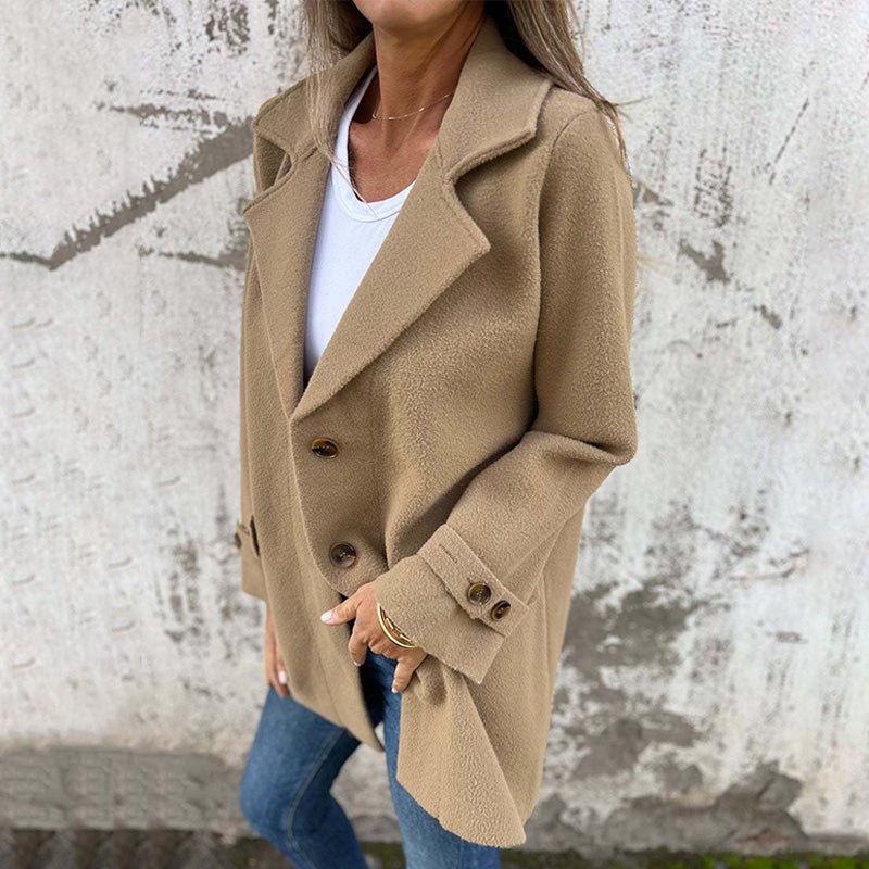WW | Wolle-Blend Blazer Mantel - Relaxed Fit - Minimalistisch Schick - Herbst & Winter Schicht