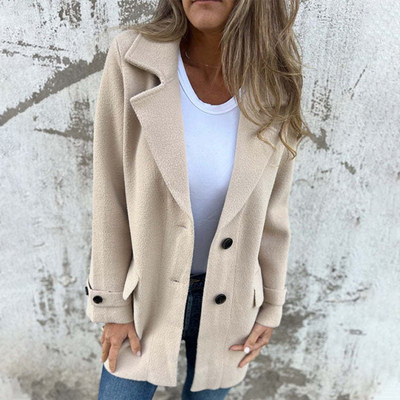 WW | Wolle-Blend Blazer Mantel - Relaxed Fit - Minimalistisch Schick - Herbst & Winter Schicht