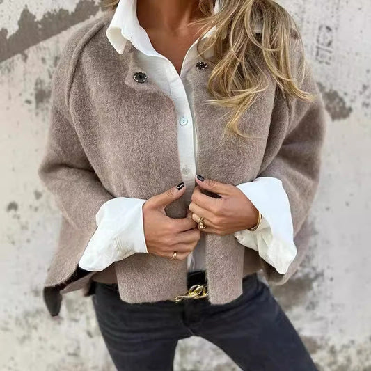 WW | Fleece offenes Maschen-Outdoormantel für Frauen
