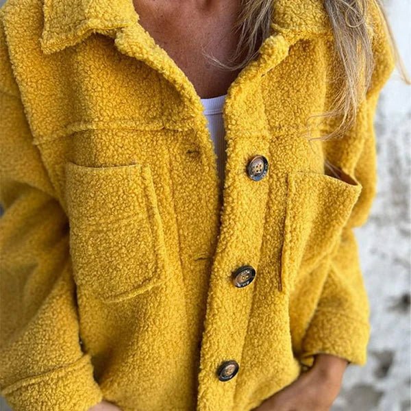 WW | Button-Up Sherpa Jacke - Weich und Warm - Übergröße - Freizeitkleidung