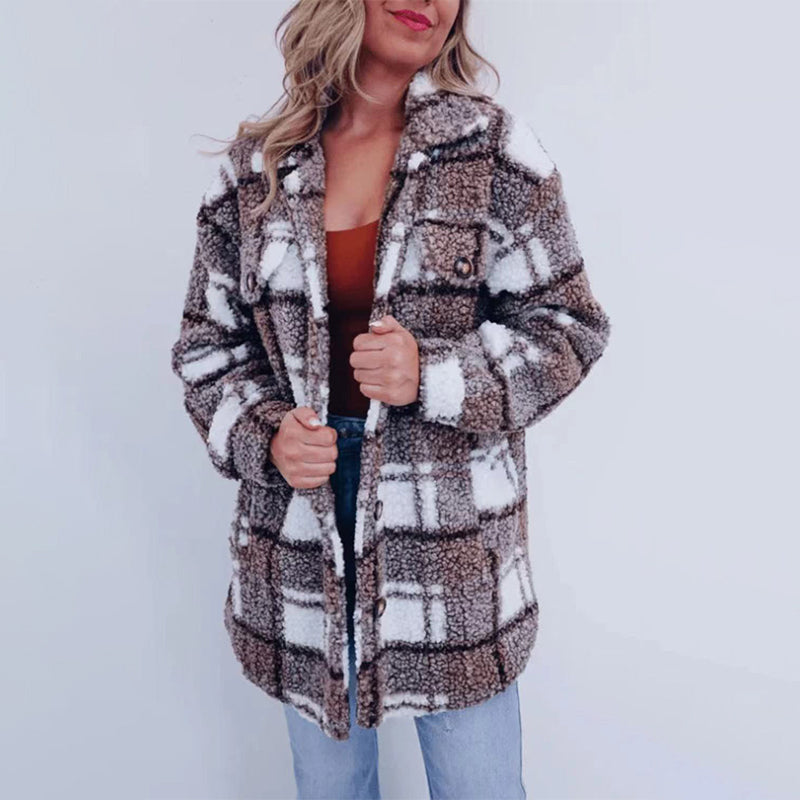 WW | Checked Teddy Jacket for Women