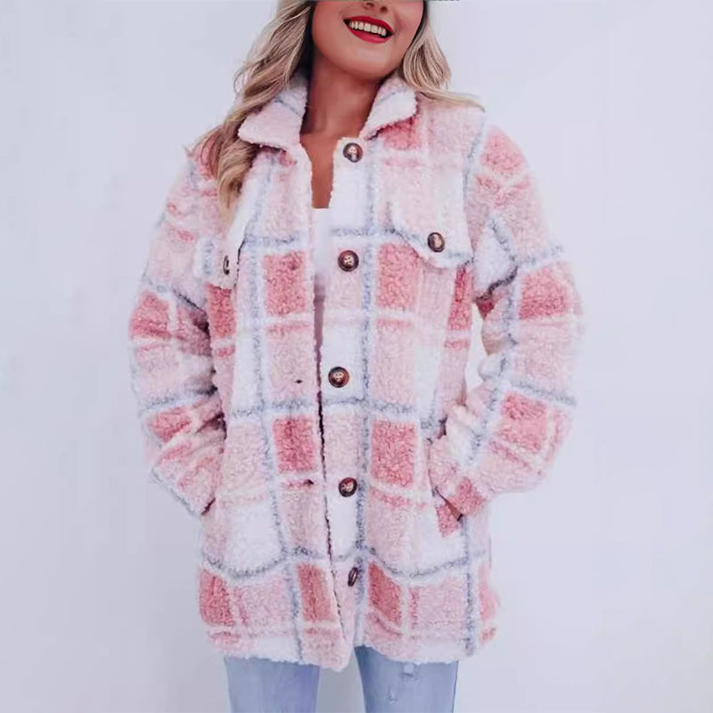 WW | Checked Teddy Jacket for Women