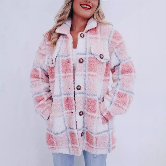 WW | Checked Teddy Jacket for Women