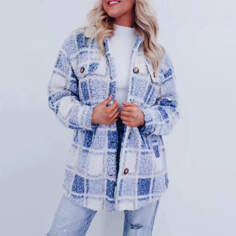 WW | Checked Teddy Jacket for Women