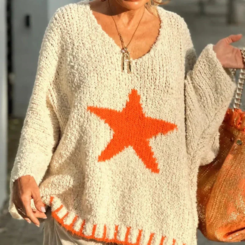 WW | V-Ausschnitt Strickpullover