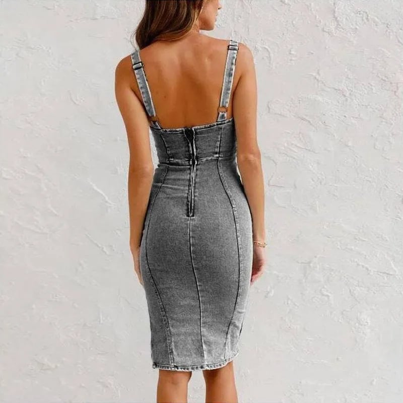 Talia | Elegant Denim Cami Dress - Effortless Elegance and Comfort