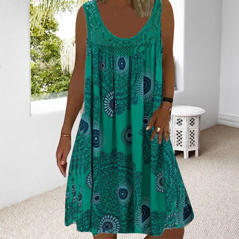 WW | Airy Summer Dress With Print & O-Neck