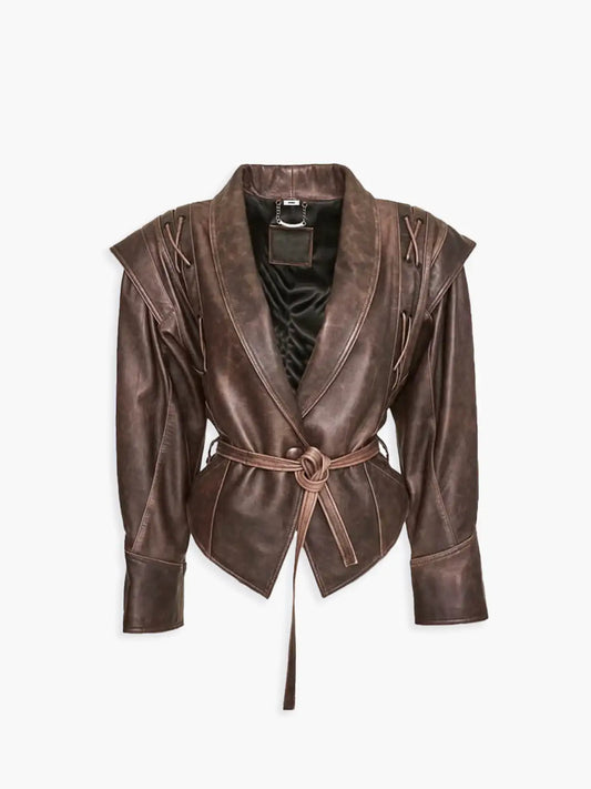 WW | Kunstleder Kimono Jacke