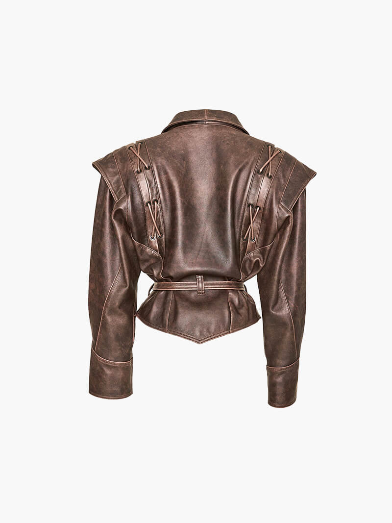 WW | Kunstleder Kimono Jacke