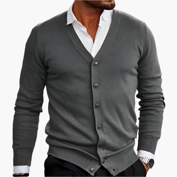 WW | Cardigan Klassisch Elegant - Business & Freizeit Strickjacke mit V-Ausschnitt