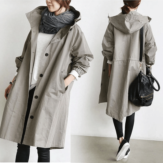 WW | Die Windjacke mit Knöpfen und Kapuze für Damen