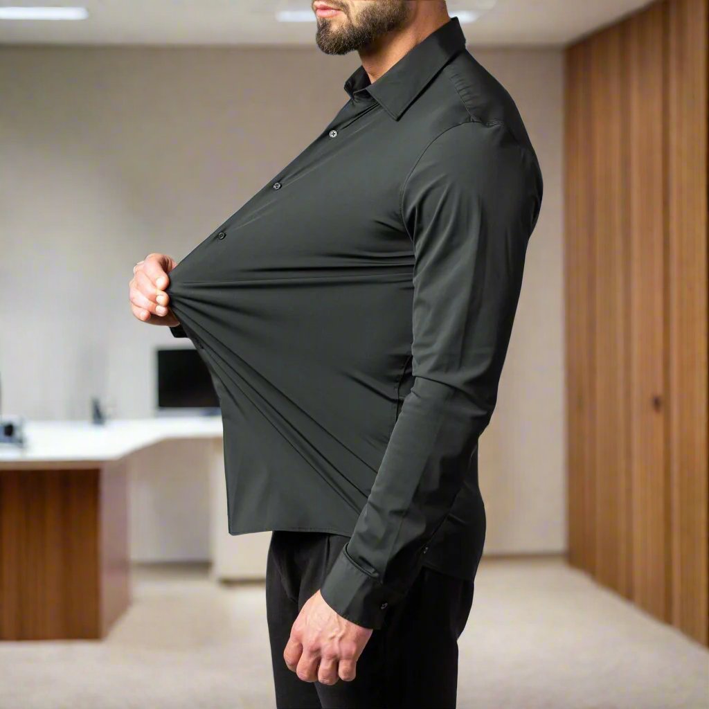 WW | Slim Fit Lange Ärmel Klassischer Kragen Elegante Für Formelle Anlässe