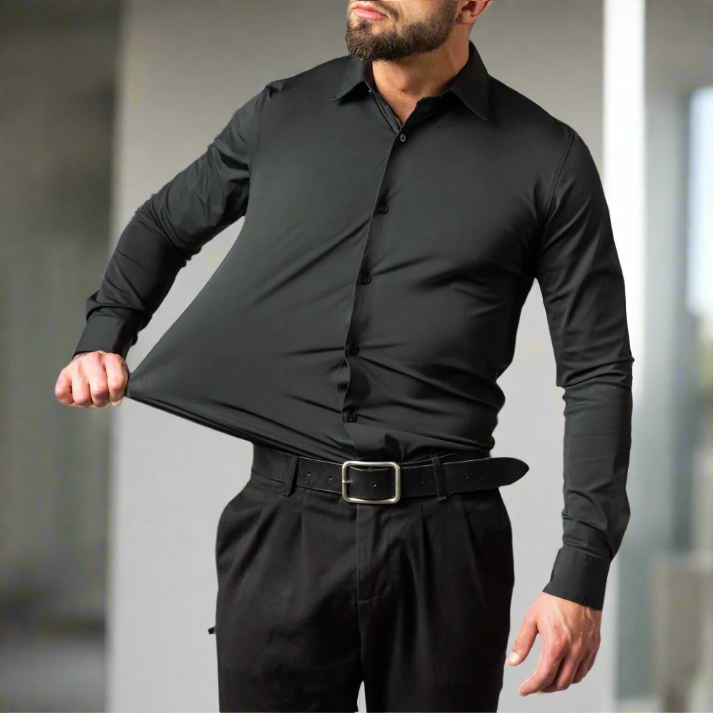 WW | Slim Fit Lange Ärmel Klassischer Kragen Elegante Für Formelle Anlässe