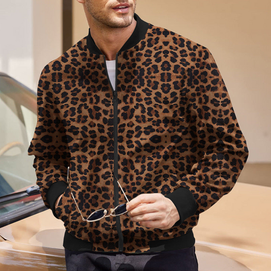 WW | Elegante Männerjacke Mit Leopardenmuster