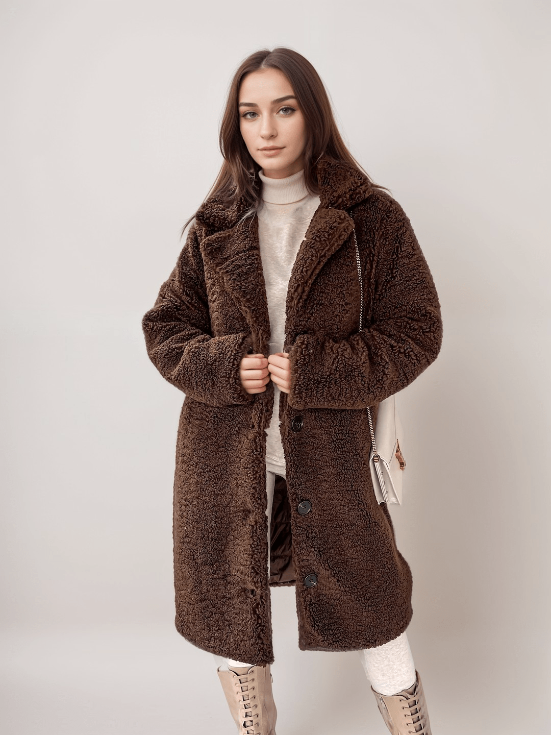 WW | Teddy Mantel - Plüschwärme - Faux Shearling - Lässiger Winterstil