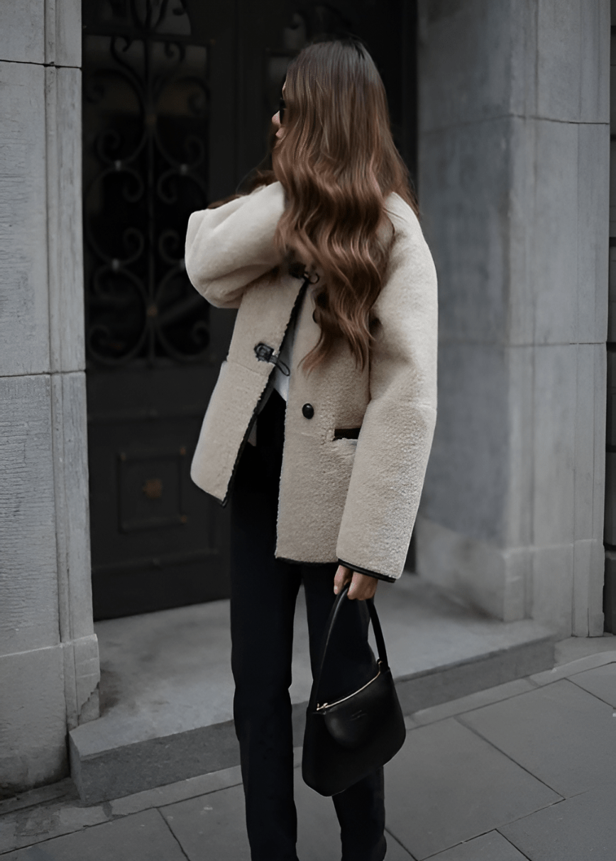 WW | Oversized Faux Shearling Jacket - Cozy & Chic - Winter Casual Wear