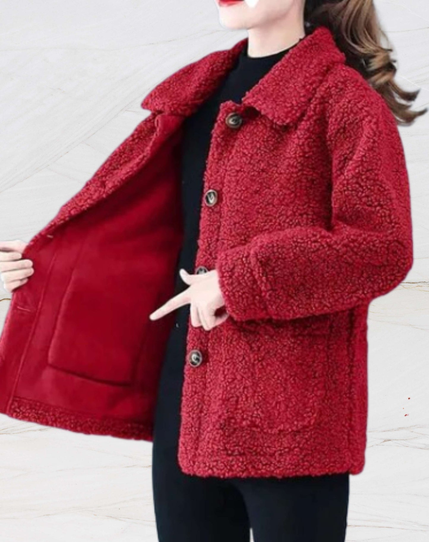 WW | Women's Warm Fleece Jacket with Polo Collar
