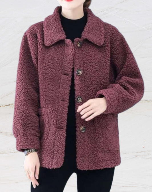 WW | Warme Fleecejacke für Frauen mit Polokragen