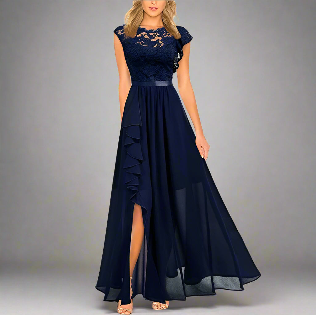 WW | Elegant Women's Maxi Dress with Lace Inserts Timeless, Romantic & Flowy