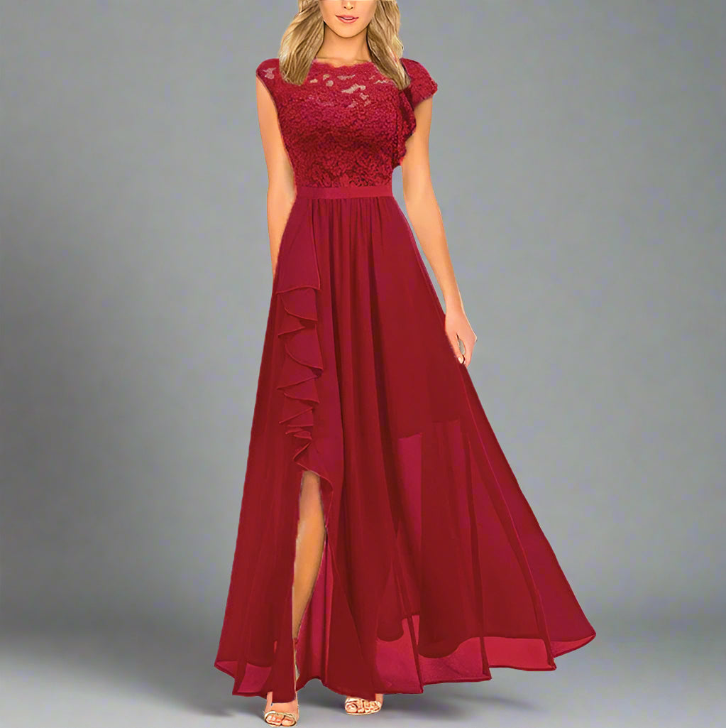 WW | Elegant Women's Maxi Dress with Lace Inserts Timeless, Romantic & Flowy