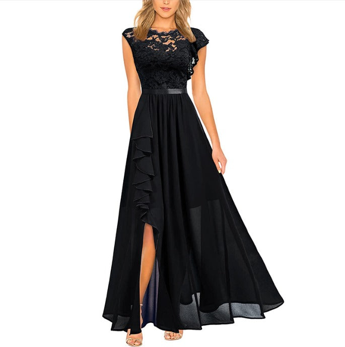 WW | Elegant Women's Maxi Dress with Lace Inserts Timeless, Romantic & Flowy