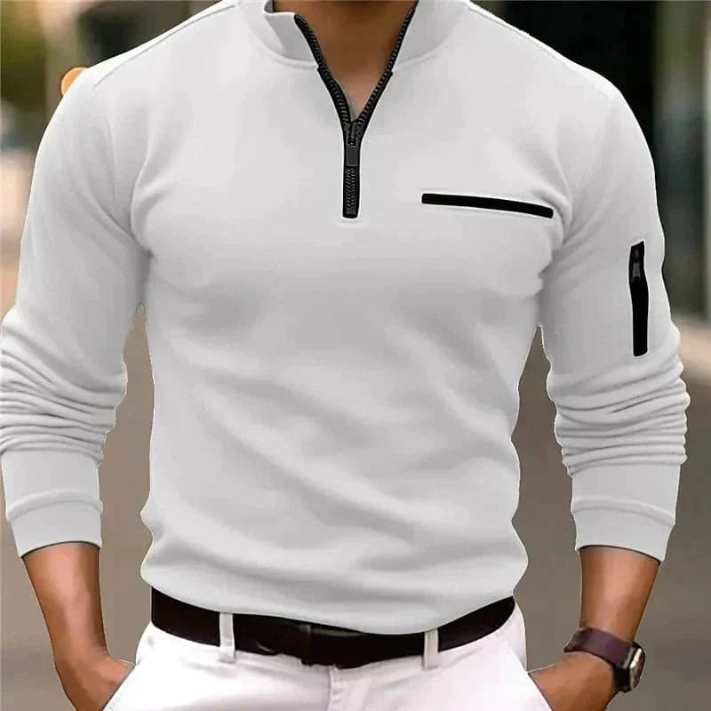 WW | Slim Fit Half Zip High Collar Stretch Comfort