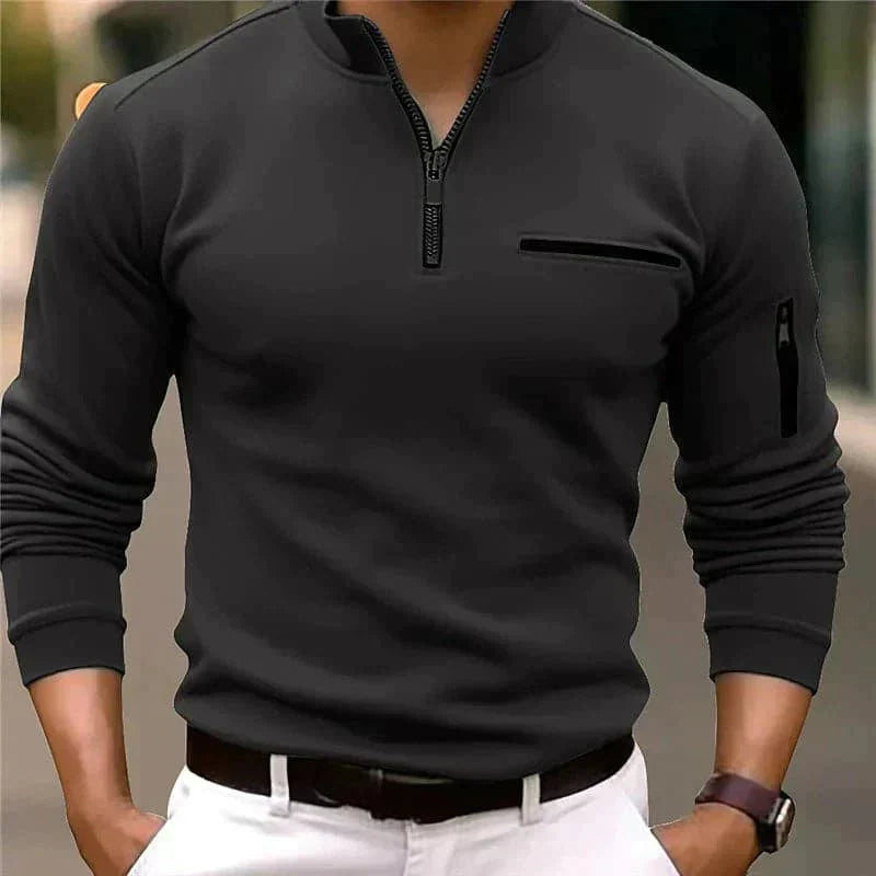 WW | Slim Fit Half Zip High Collar Stretch Comfort