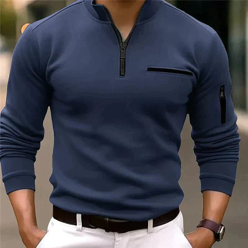 WW | Slim Fit Half Zip High Collar Stretch Comfort