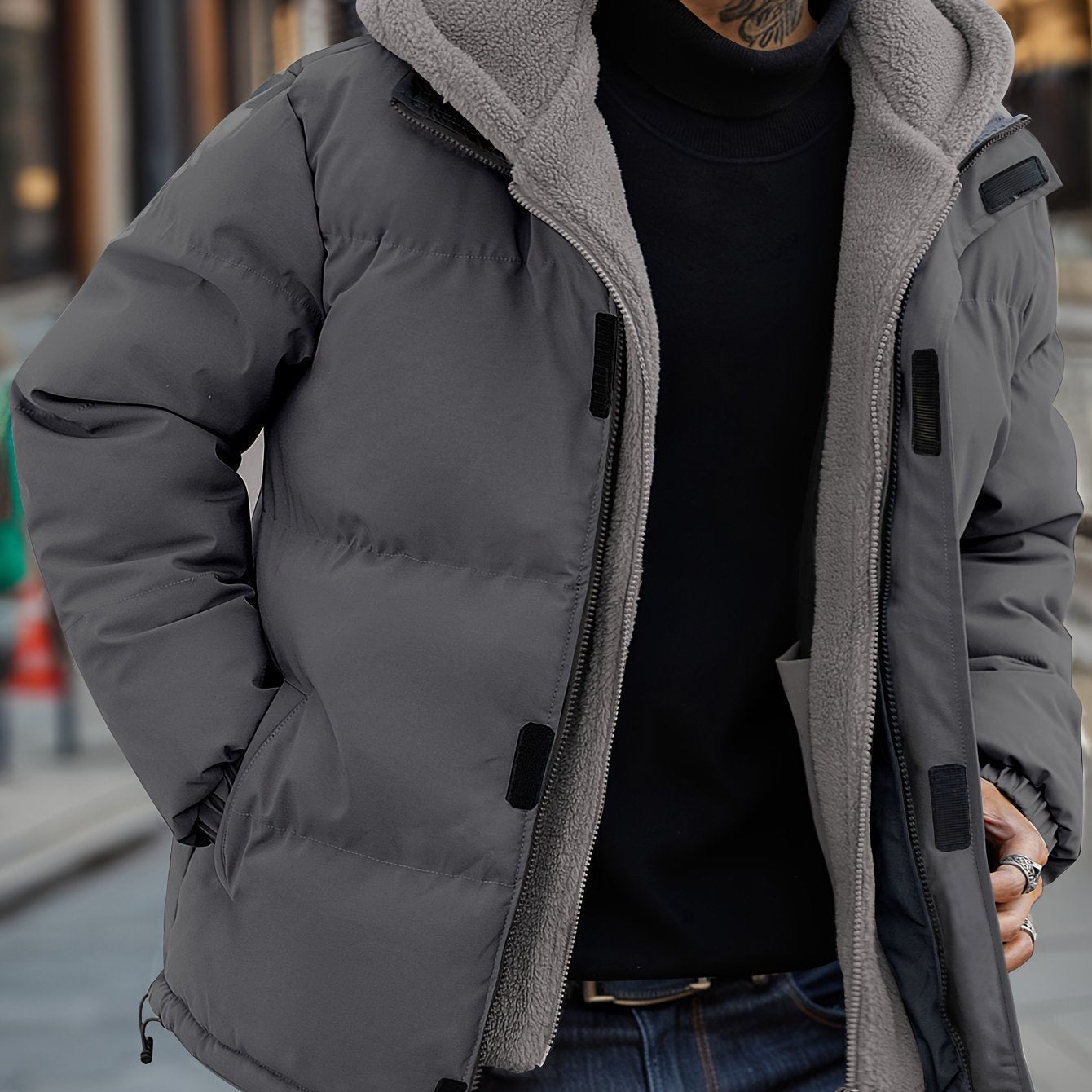 WW | Men's Winter Quilted Jacket with Zipper and Comfortable Fit