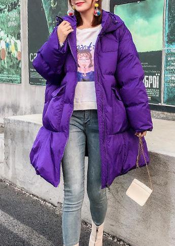 WW | lila Übermantel Oversize Jacken & Mäntel Kapuzenwinter Wintermäntel