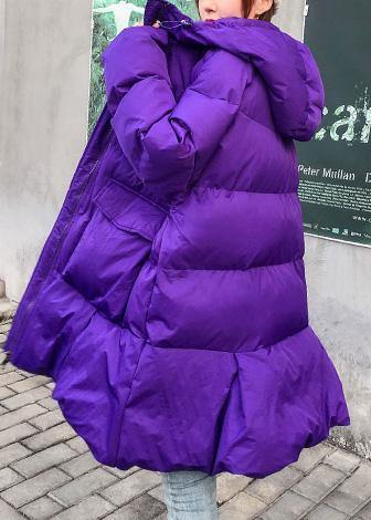 WW | lila Übermantel Oversize Jacken & Mäntel Kapuzenwinter Wintermäntel