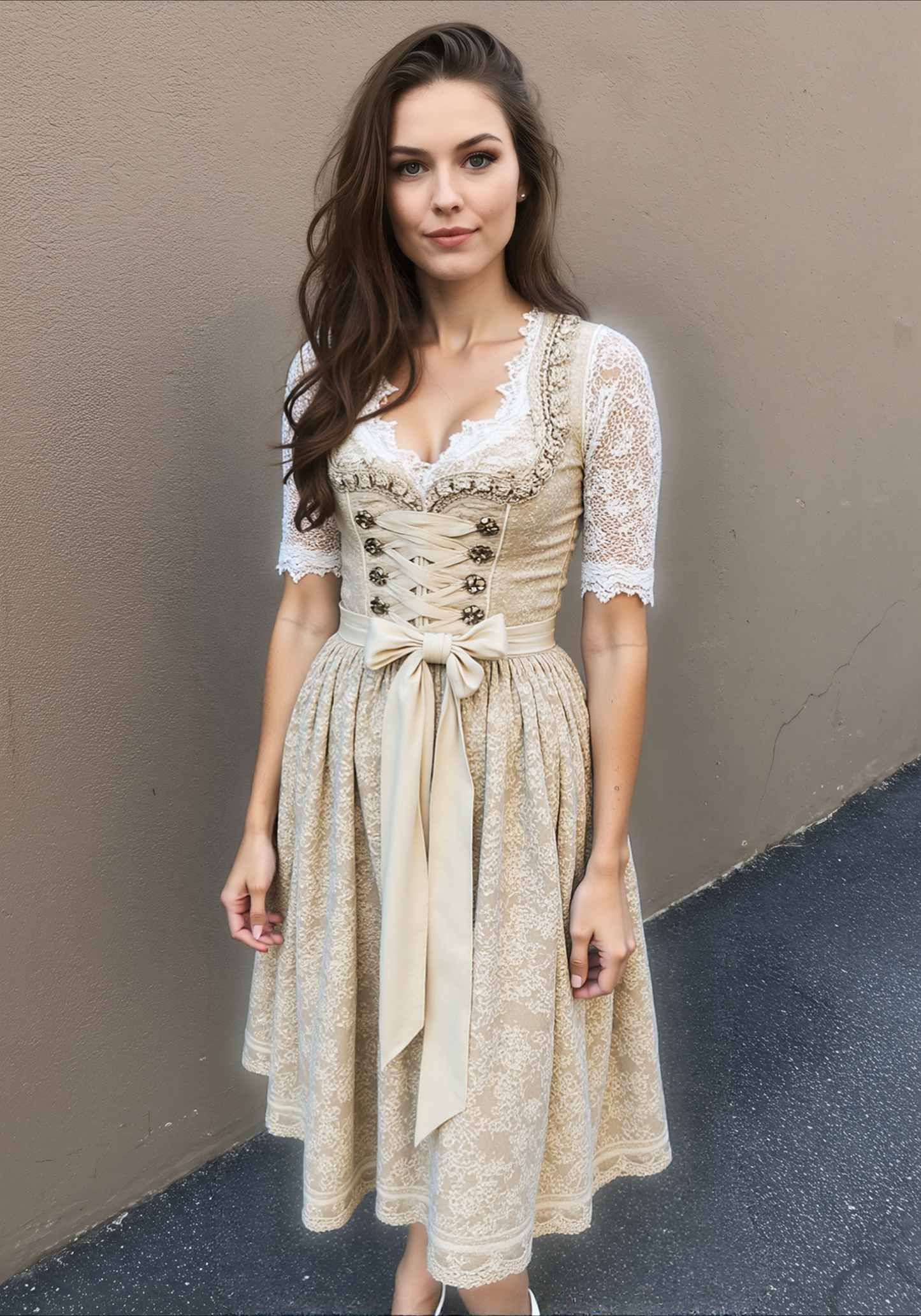 Mountain Romance - Elegant Vintage-Style Dirndl Dress
