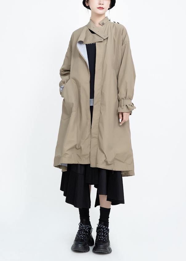 WW | ways to wear Fashion asymmetrische Mäntel Damen khaki Midi Jacken