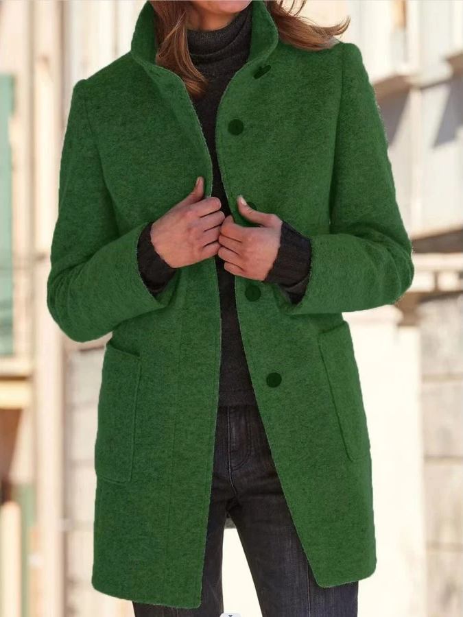 WW | Women's Coat Vintage Plain Button