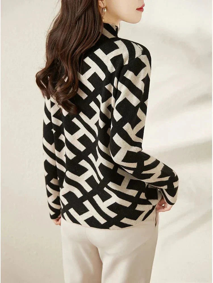WW | Pullover Mit Geometrischem Muster Für Frauen