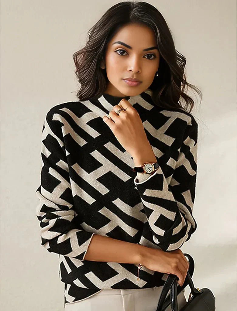 WW | Pullover Mit Geometrischem Muster Für Frauen