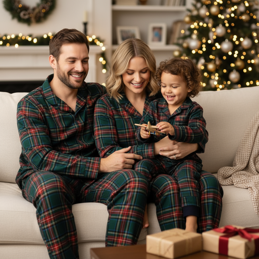 WW | Family Christmas Plaid Button-Front Pajama Sets