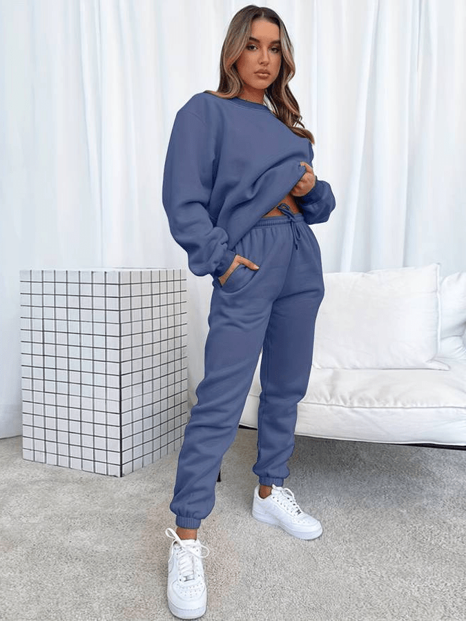 WW | Jogging Satz Bequem Übergröße Damen Lässig Chi