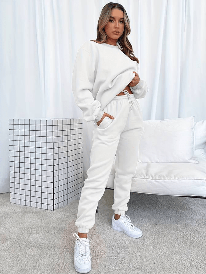 WW | Jogging Satz Bequem Übergröße Damen Lässig Chi