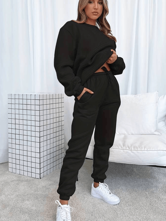 WW | Jogging Satz Bequem Übergröße Damen Lässig Chi