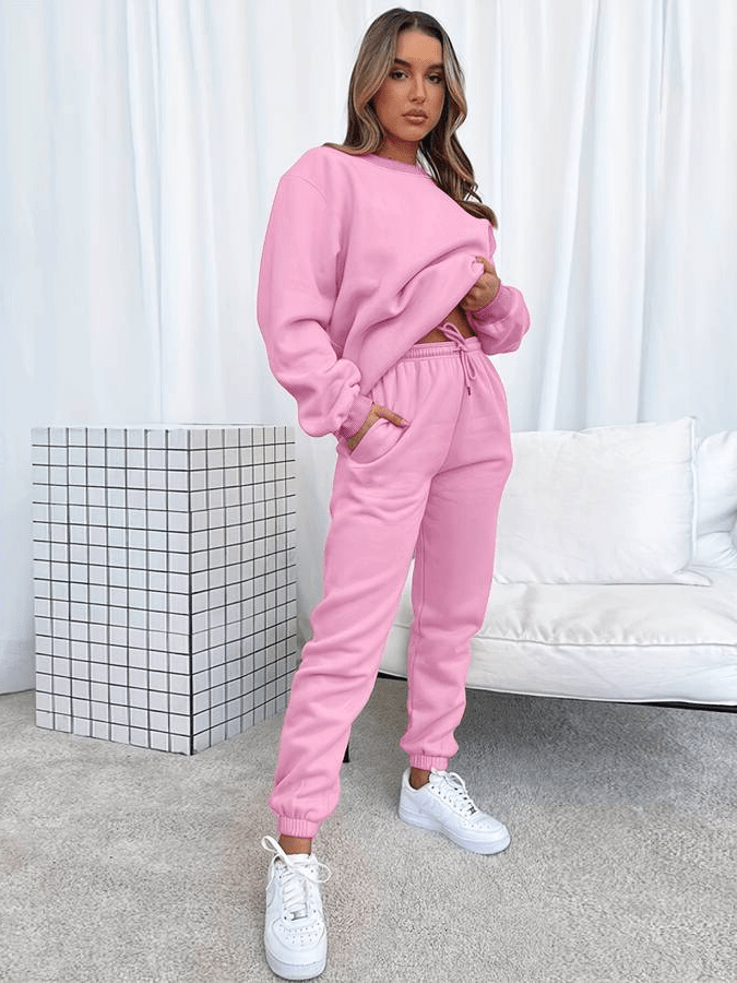 WW | Jogging Satz Bequem Übergröße Damen Lässig Chi