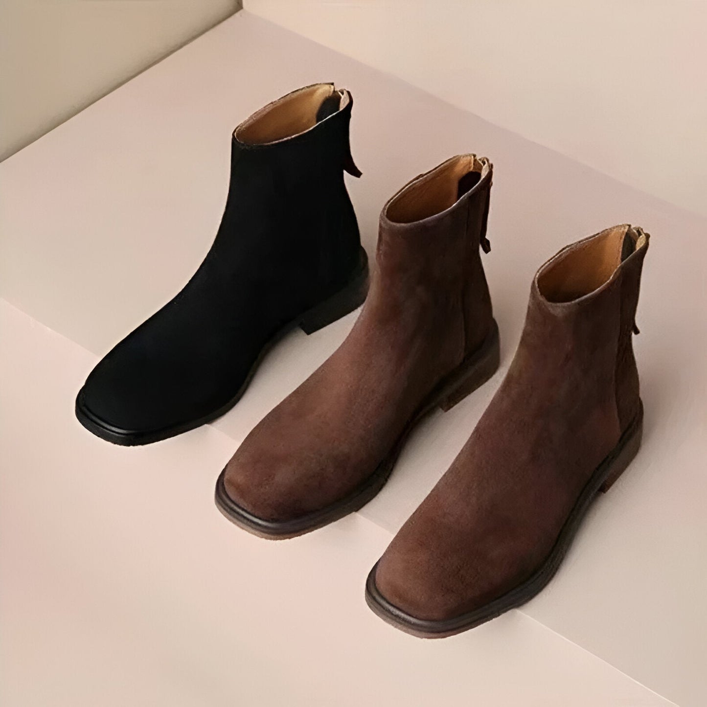 WW | Elegante Retro Braun Ankle Boots