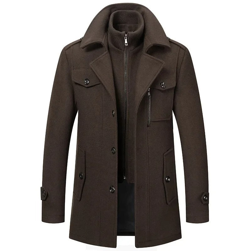 WW | Eleganter und warmer Tweed-Wintermantel für Männer