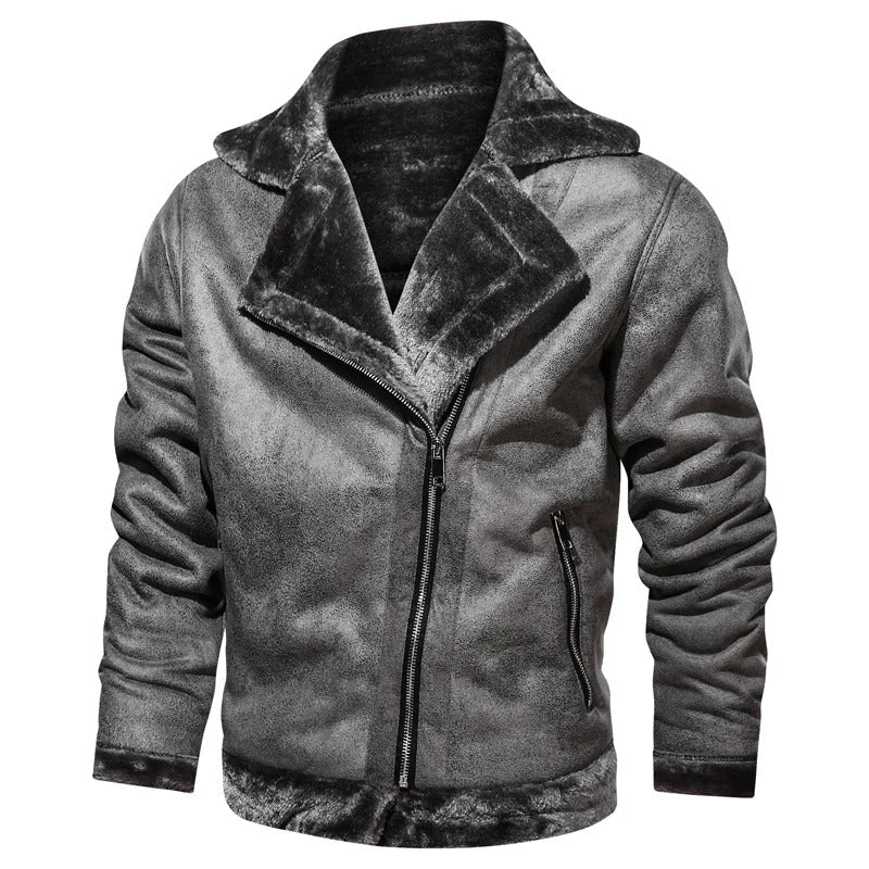 WW | Men's Vegan Leather Bomber Jacket - Perfect for Casual Days
