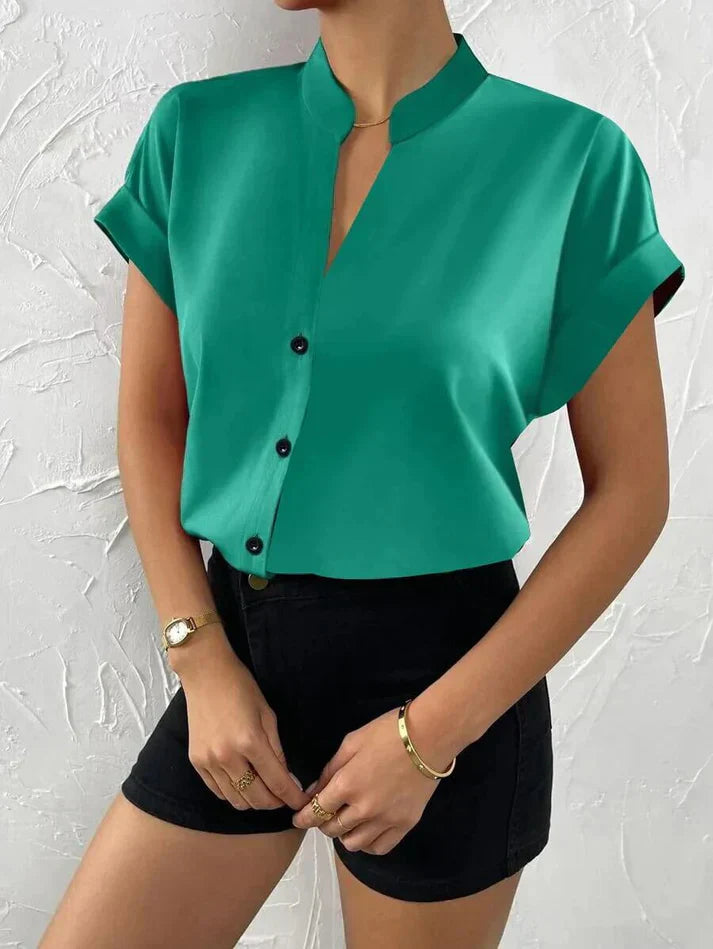 WW | Elegantes V-ausschnitt Top Für Frauen