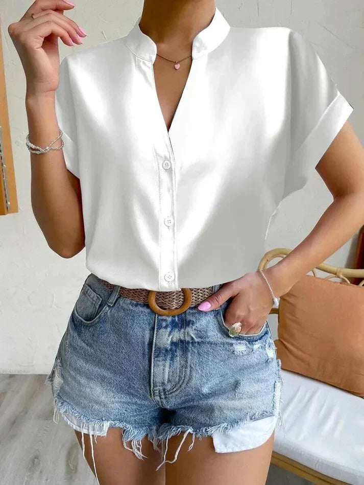 WW | Elegantes V-ausschnitt Top Für Frauen