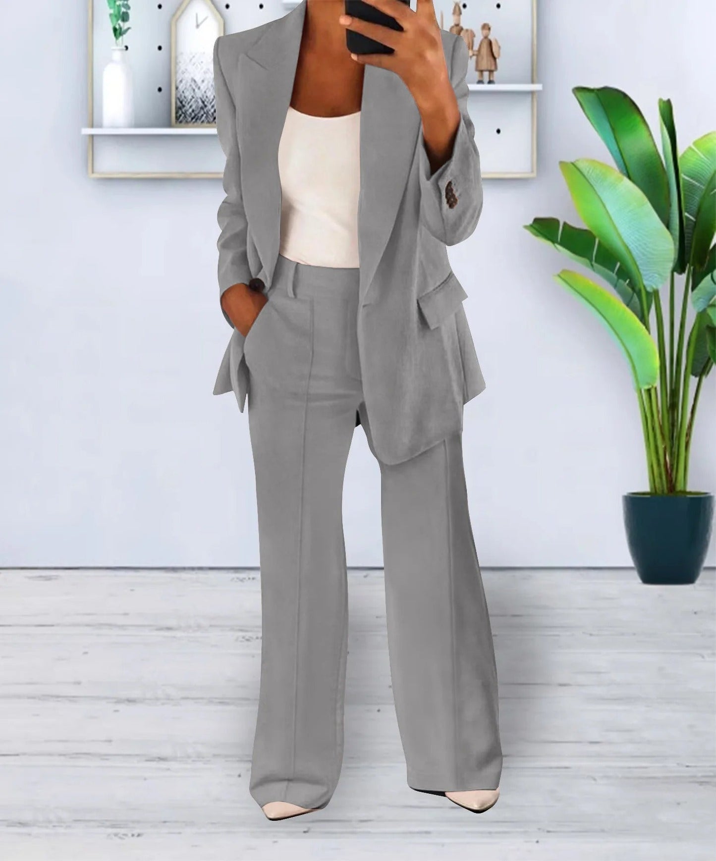 WW |  Blazer und Hose - Klassiker - Vielseitigs Design, Höchleistigsstoff - Ideal für Geschäft für Damen
