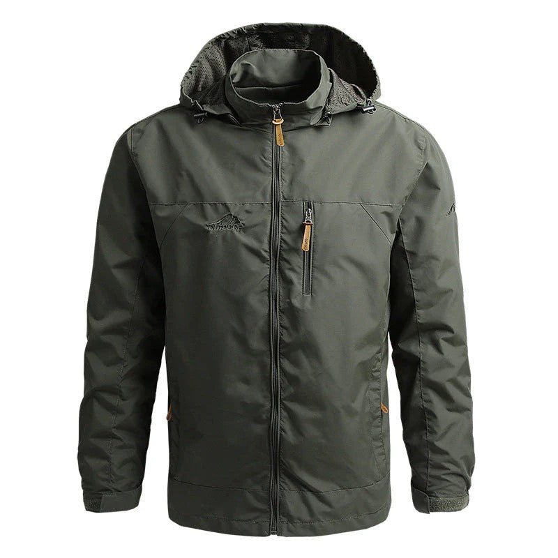 WW | Elegant Hooded Softshell Jacket for Men - Perfect for Autumn/Winter Outdoor Activities