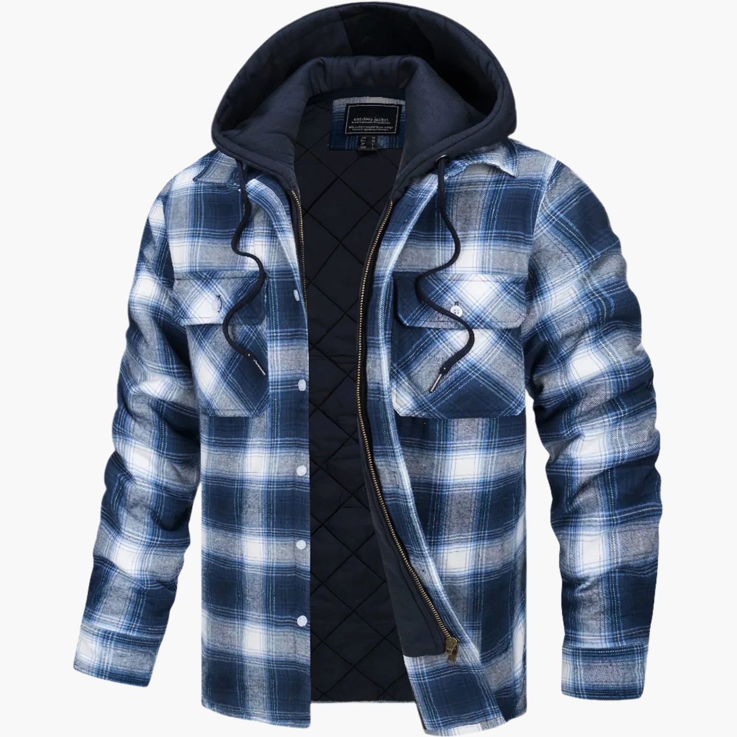 WW | Winter Flanelljacke mit Kapuze - Modischer, Gefütterter Freizeitmantel für Herbst & Winter