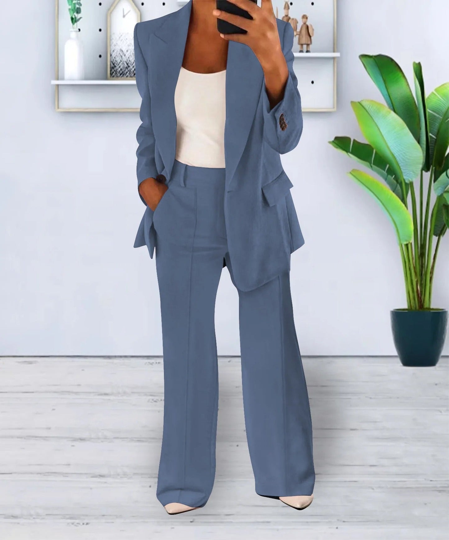 WW - Blazer Und Hose - Klassiker - Vielseitiges Design, Hochleistungsstoff - Ideal Für Geschäft Für Damen